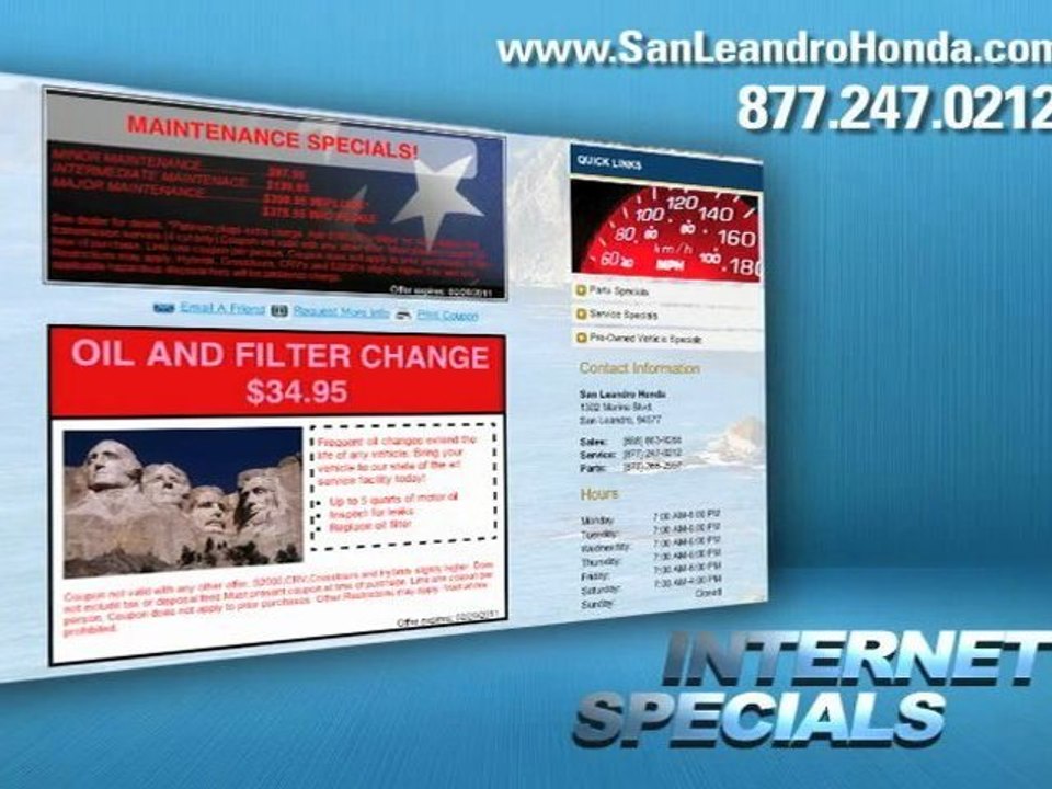 Honda Discount Oil Change Service - Oakland CA ,