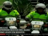 Enterraron restos del alias Mono Jojoy en Bogotá