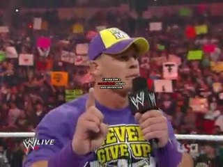 cena raps on the rock