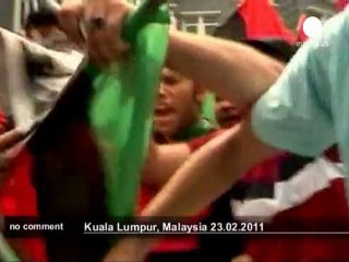 Download Video: Protest in Malaysia against Libya's Muammar... - no comment