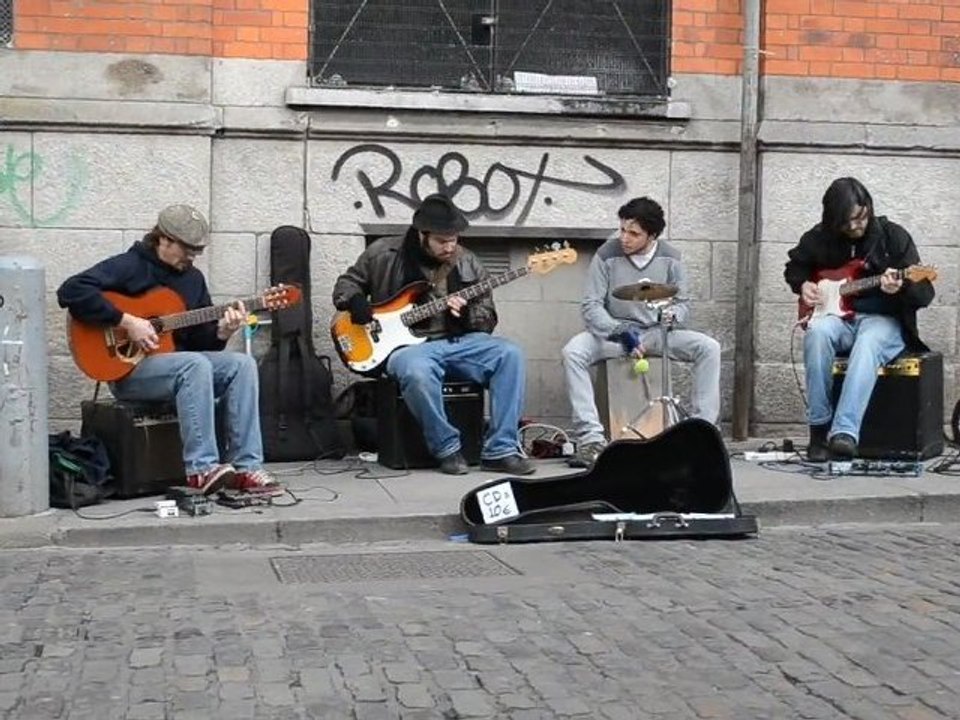 Artistes de rues dans Temple Bar
