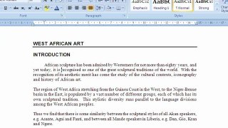 Indenting Paragraphs in Microsoft Word 2007
