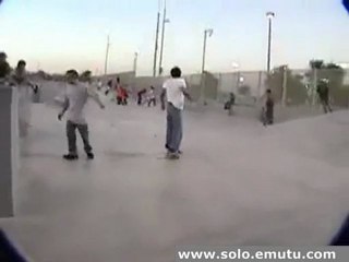 crazy skateboarding trick