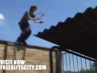 Roof Jump epic fail
