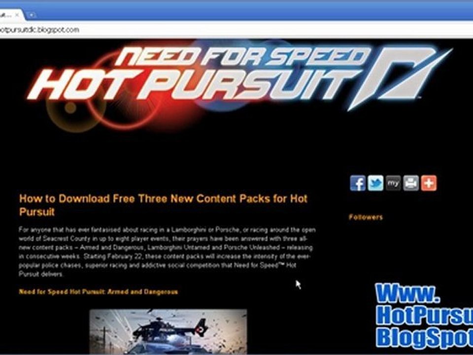 NFS:Hot Pursuit  Armed and Dangerous DLC Pack Leaked