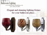 Unique Mosaic Glass Vanity Lights Chrome