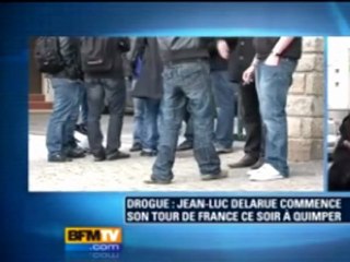 Delarue parle des dangers de la drogue aux lycéens (Quimper)