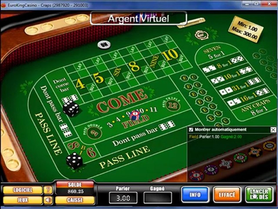 Craps Euroking casino www.casino-euroking.com