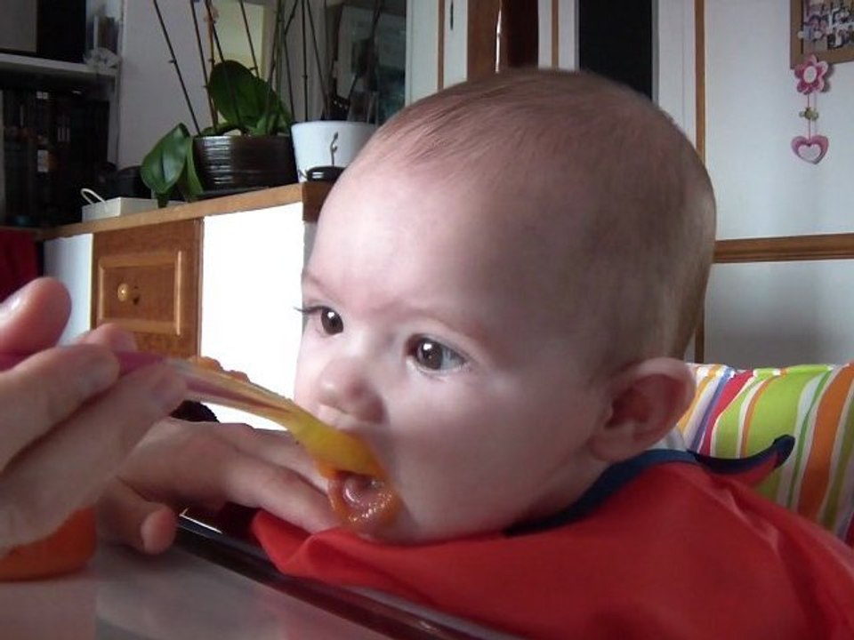 Les carottes, une semaine après les 1ères cuillères...