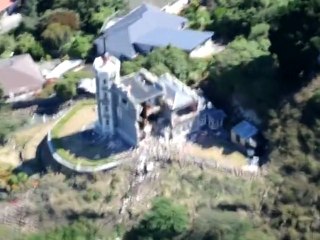 Aerial footage of NZ quake aftermath
