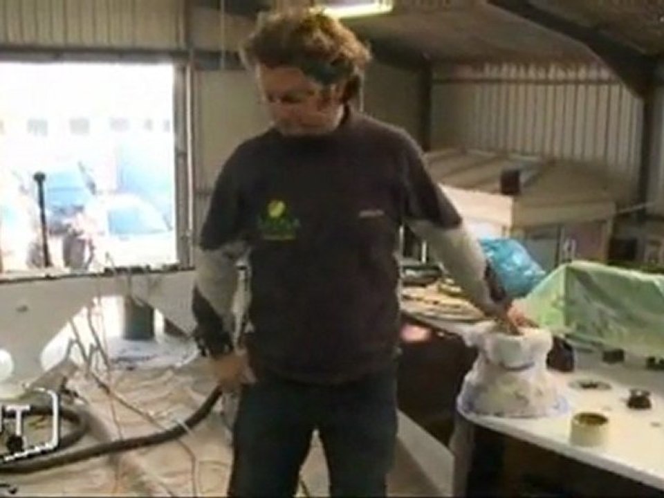 Arnaud Boissières en préparation pour le Vendée Globe