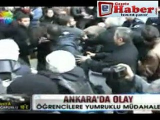 Öğrenciye polis yumruğu