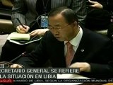 Ban Ki- moon insta a Consejo de Seguridad a que tome acciones inmediatas contra Libia