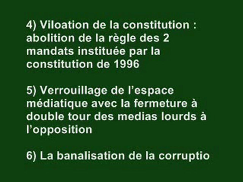 Bilan de Bouteflika (1/3)