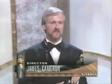 James Cameron winning an Oscar® Titanic