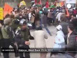 Palestinians demonstrators clash with... - no comment