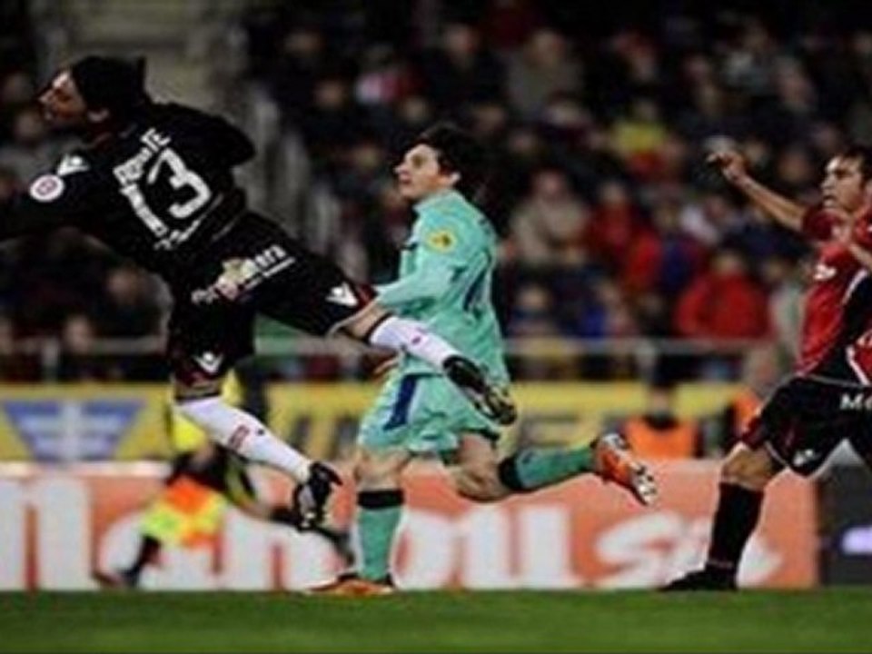 Mallorca 0-3 Barcelona Messi super-header,Pedro great-strike