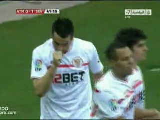 هدف إشبيلية اول من الفارو نيغريدو على اتلتيكو مدريد