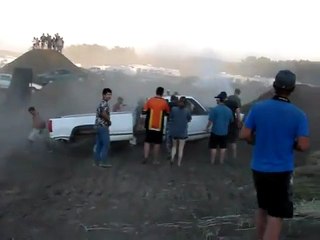 Jump Fail Chevy Silverado Flies Right Into Dirt Ramp