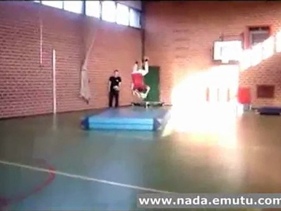 front flip basketball shot