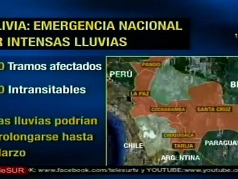 Intensas lluvias afectan a seis de los nueve departamentos d