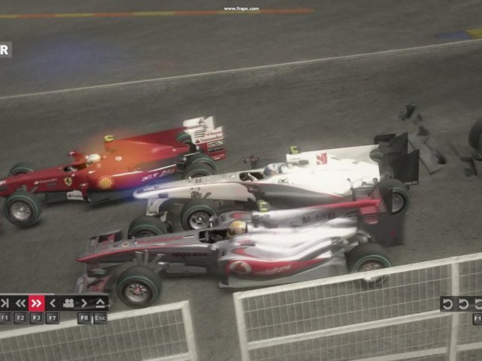 F1 2010 carambolage départ Valencia