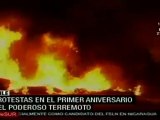 Chilenos protestan por lentitud del gobierno en atender a da
