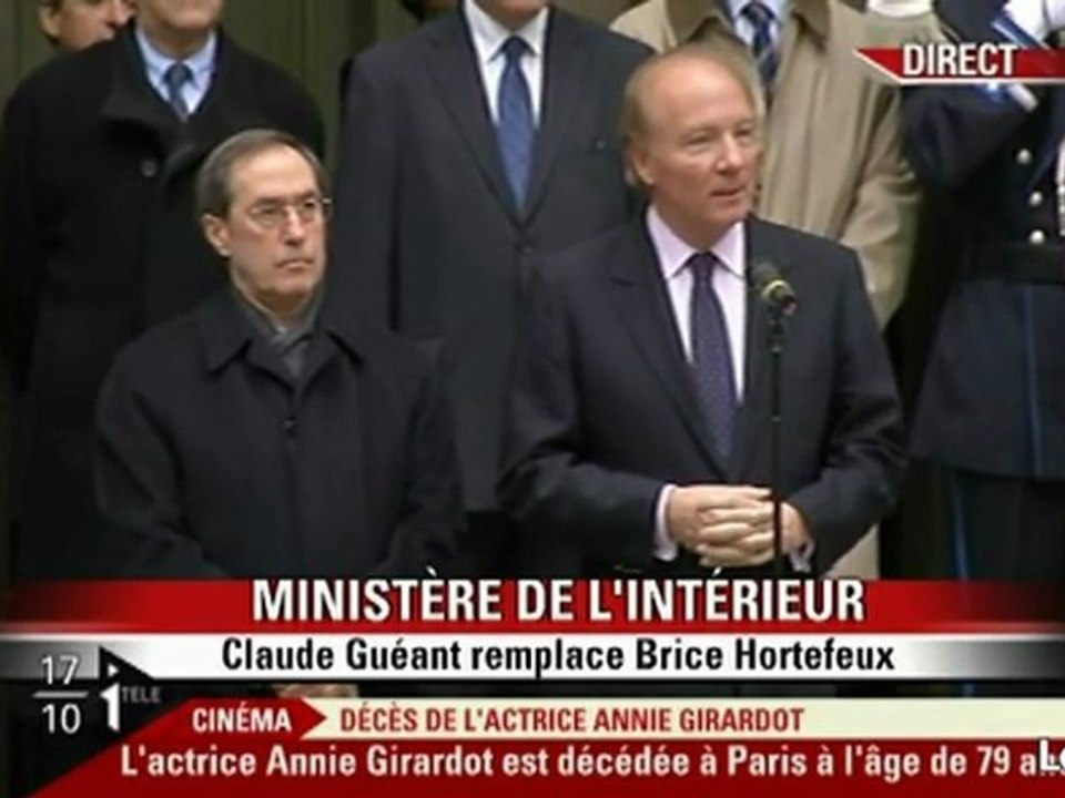 Passation de pouvoir Hortefeux/Guéant