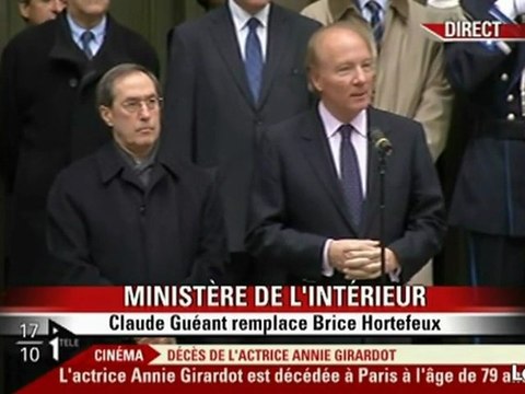 Passation de pouvoir Hortefeux/Guéant