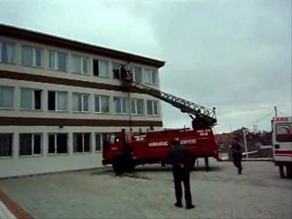 KIRKAĞAÇ LİSELERİNDE YANGIN TATBİKATI