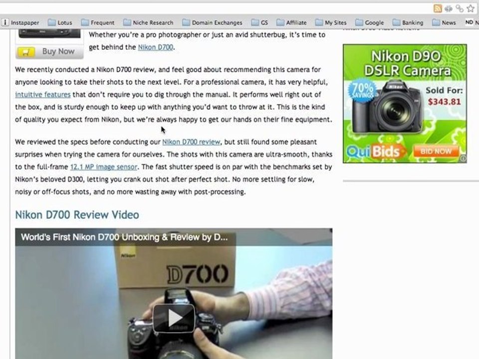 Nikon D700 Price and Review