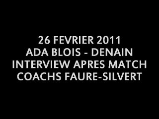 Interview après match Ada-denain