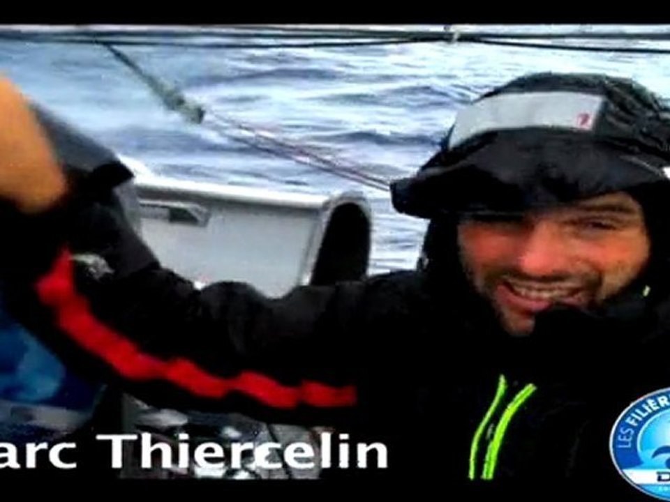 Marc Thiercelin et Luc Alphand en navigation sur DCNS 1000