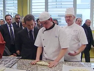 Visite de Sarkozy au Campus des métiers et de l'entreprise