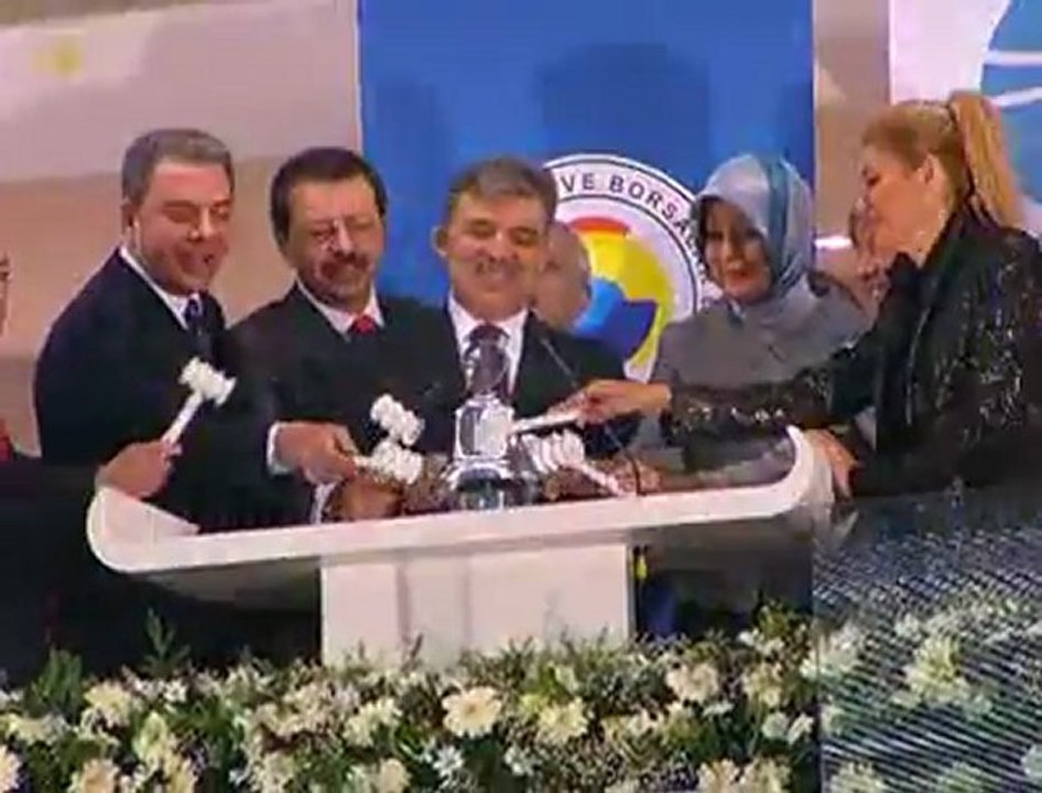 Sn Gül,İstanbul Menkul Kıymetler Borsası’nın açılışını yaptı