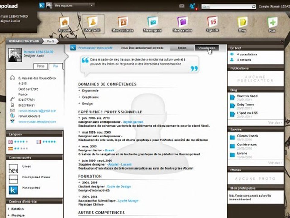 Kosmopolead profil