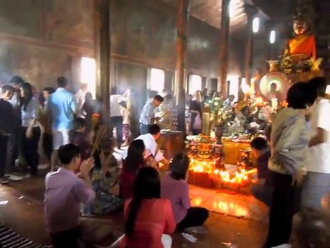 Nouvel An chinois au Wat Phnom, Phnom Penh, Cambodge.