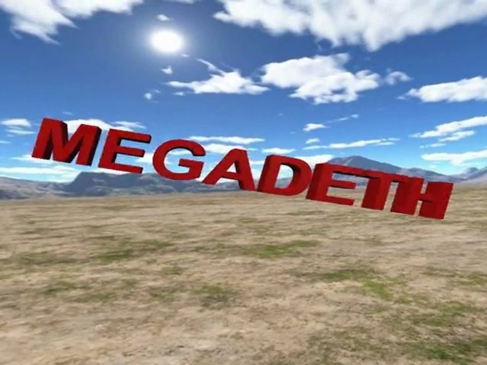 Megadeth - Text fly mountain - 3D