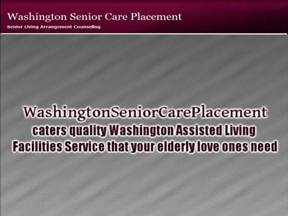 Washington Assisted Living Facilities Service