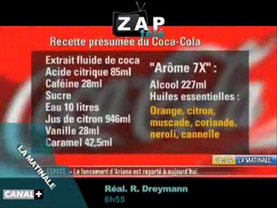 Les boissons de firme Coca Cola contiennent de l’alcool !