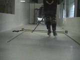 Shooting on Stride Hockey Training on Skating Treadmill