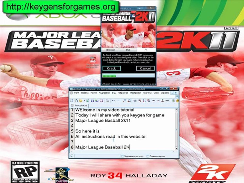 Major League Baseball 2K11 Gmae and Keygen Xbox 360, PS3 and