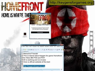Homefront Redeem codes + Full PC Game