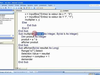 Appel de procédure - Excel VBA