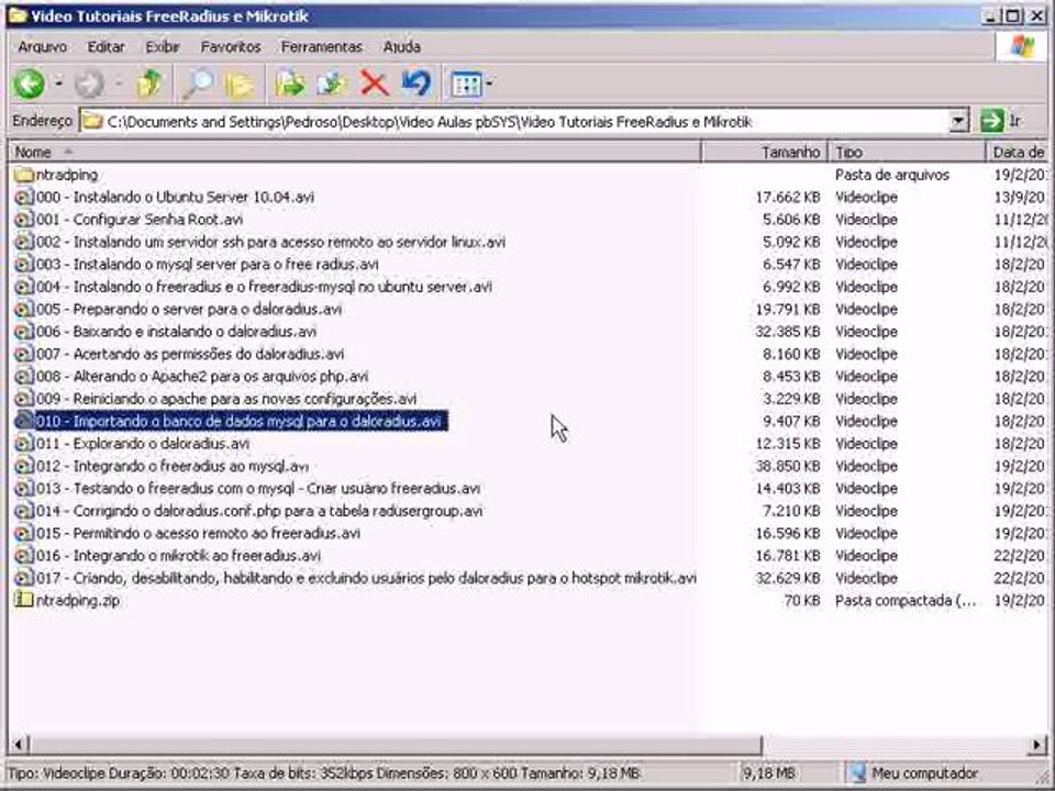 Video Aulas Servidor Radius com freeradius e Mikrotik