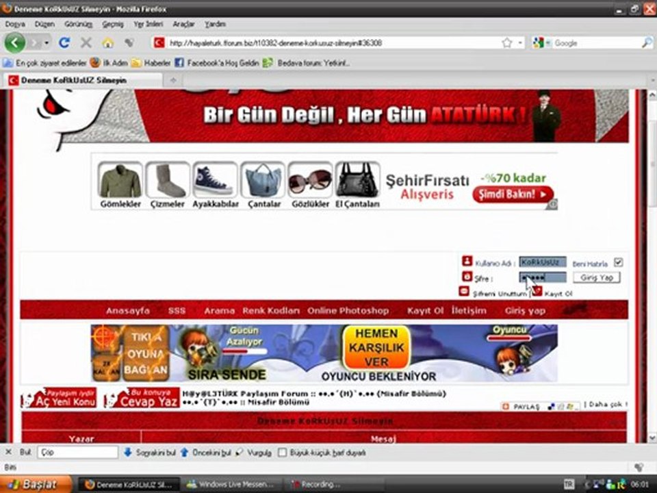H@y@L3TÜRK Forum Konudaki Mesajı ve Linkleri Gizlemek
