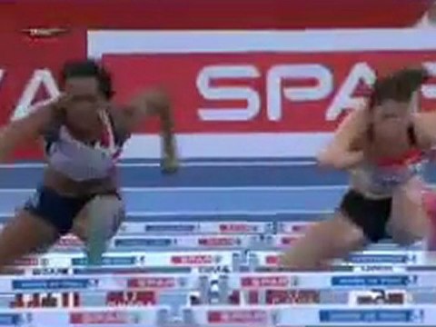 60m haies FEMMES finale championnats europe Bercy Gomis 8ème