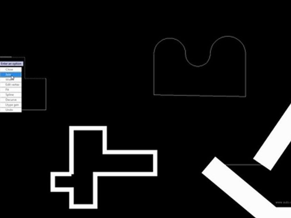 AutoCAD Tutorial - Modify Panel - Edit Polyline Command