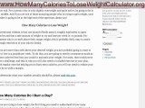 How Many Calories to Lose Weight Calculator