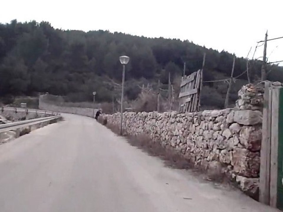 dame au bord de la route